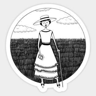 Eloise at the races Sticker